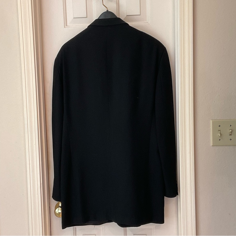 SOLD - Armani Collezioni Lama Wool Blazer, black, 44” chest, Excellent Condition - Picture 7 of 10